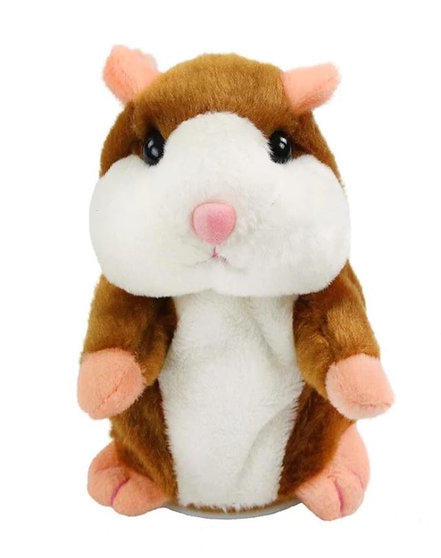 Snakkende plysj hamster, interaktivt læringsleketøy for barn som leker, barnegaver