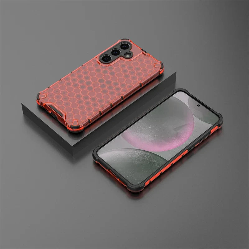 Ergonomisk støtsikker mobilveske for Samsung S25 Plus. Komfortabelt og sikkert grep.