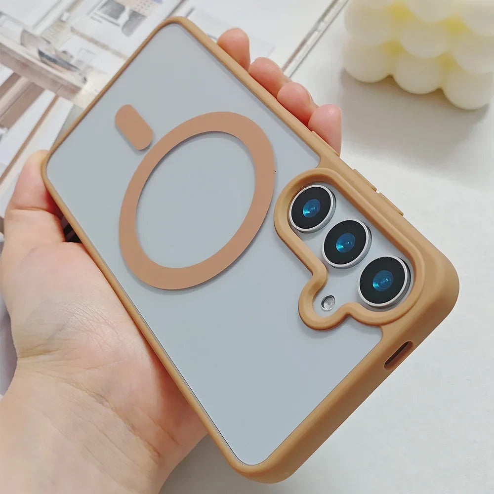 Krystallklart transparent mobildeksel til Samsung. Støtsikkert for daglig bruk og fall.