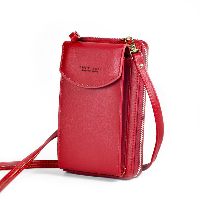 Stilfull svart PU-lær crossbody veske for dame, elegant og praktisk til hverdag og fest.