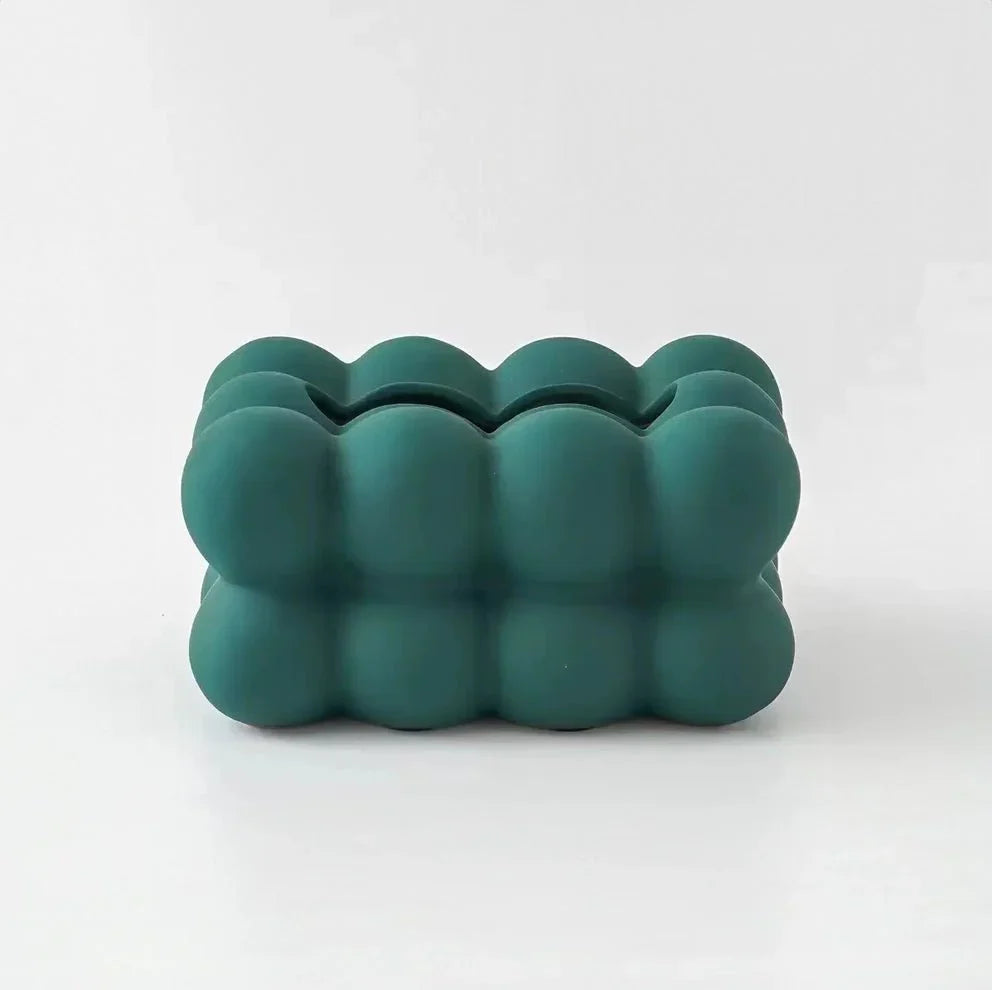 Elegant, fargerik vevsboks i bobleform for moderne hjem. Ideell for stue, soverom eller kontor som dekorativ oppbevaring.