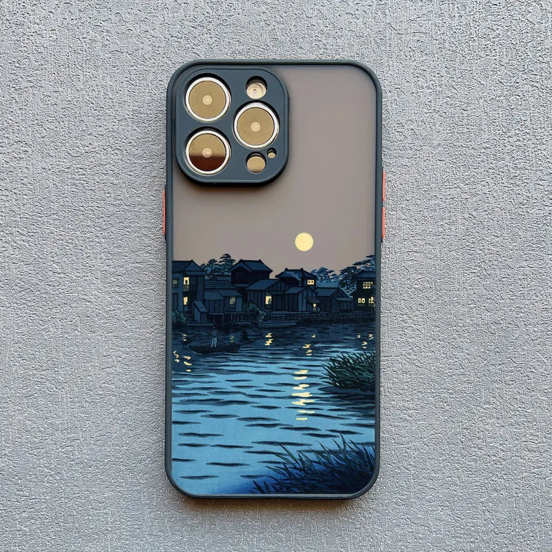 Visuelt tiltalende iPhone deksel. Estetisk design, slank og lett for telefonbeskyttelse.