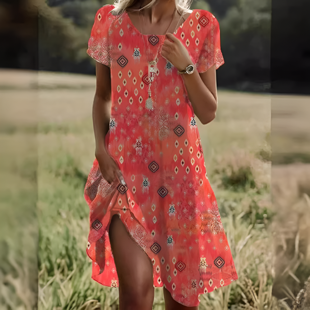 Elegant og komfortabel kvinners sommerkjole. En must-have for sommergarderoben.
