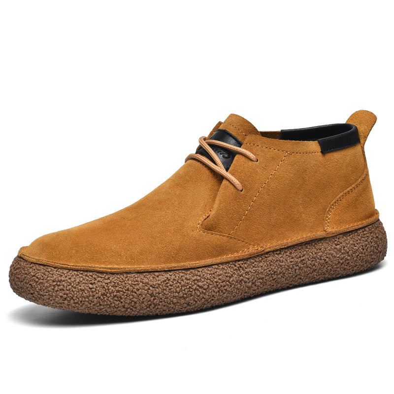 Stilige herre mid-top loafers med snøring for smart casual antrekk. Komfortable hverdagssko for menn.