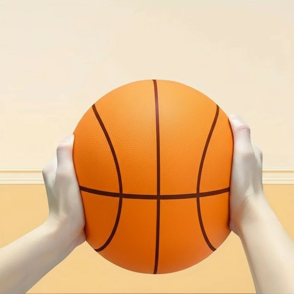 Robust, stillegående innendørs basketball for trening og sport. Ideell for hjemmetrening uten støy.