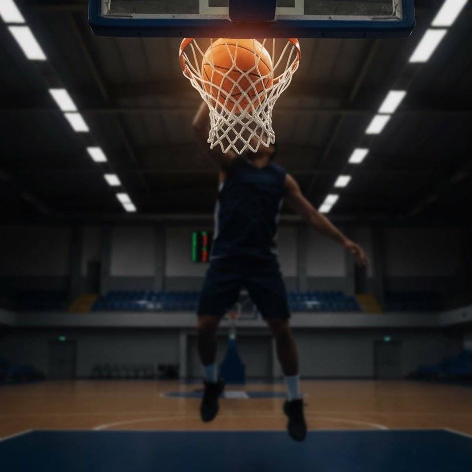 Stillegående innendørs basketball for maksimal spilleglede. Perfekt for leiligheter og hjemmetrening.