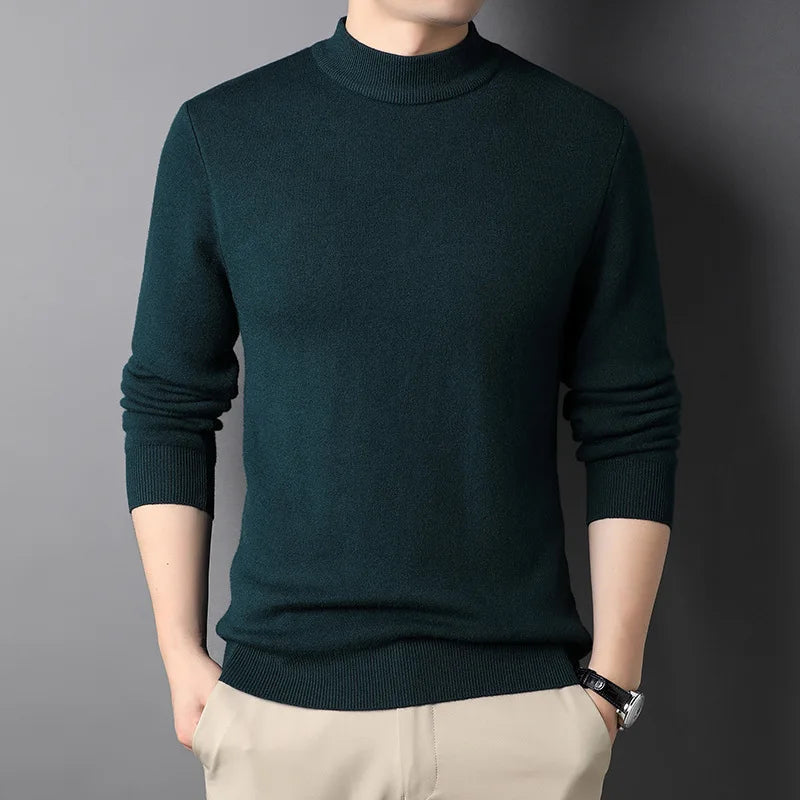Klassisk herre halvpolo genser, tidløs og stilren. Ideell for en elegant og avslappet look.