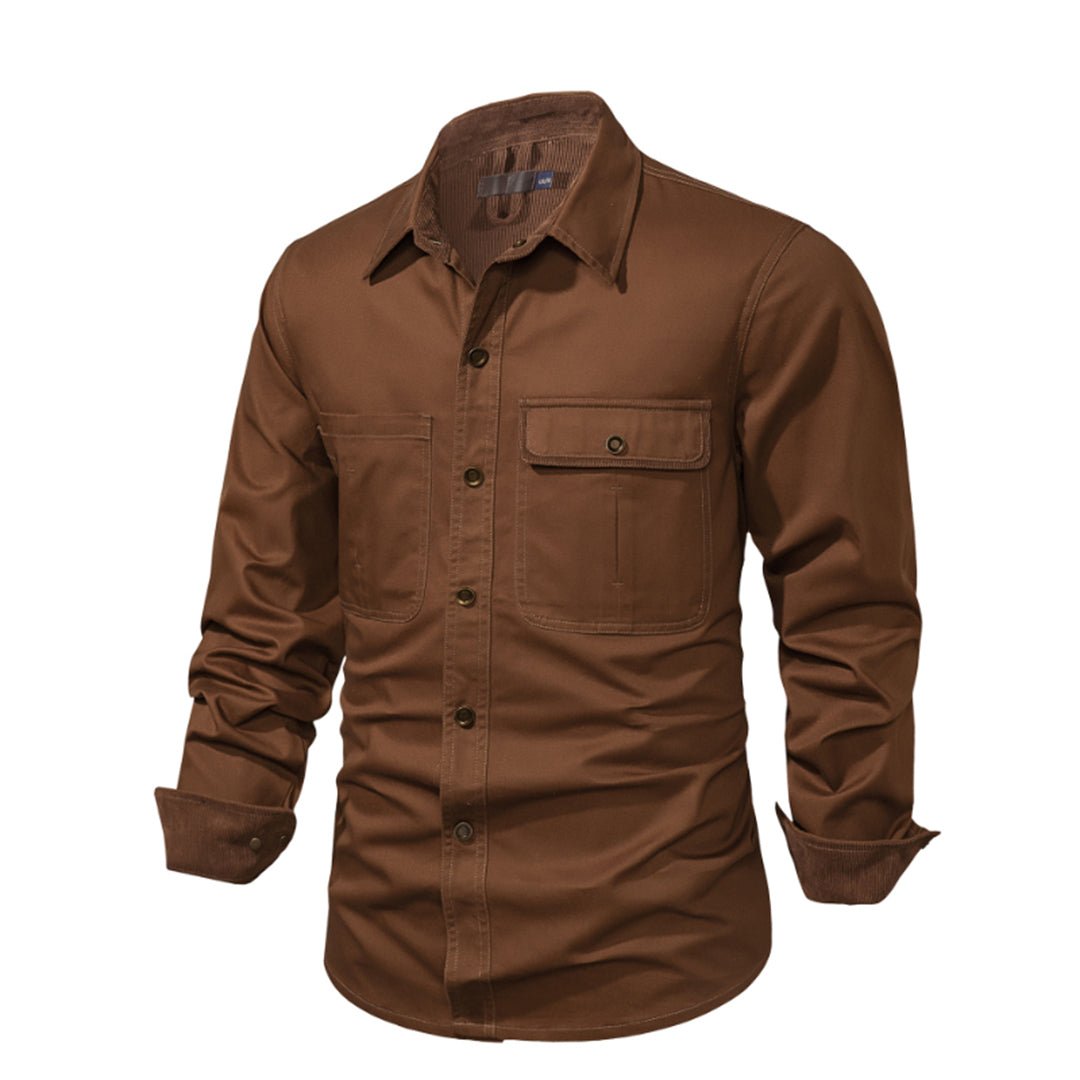 Kvalitets herreskjorte, langermet, button-up, med stilrene kontrastmansjetter. Passer både casual og formell.