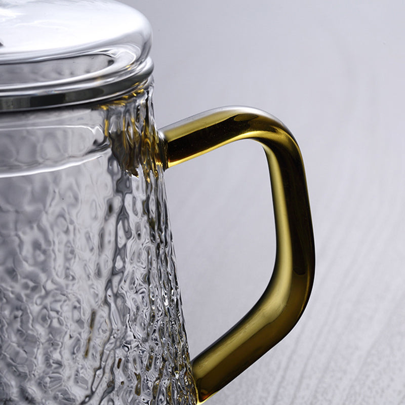 Tekanne i glass med rustfri stål sil for løs te. Slitesterkt borosilikatglass.