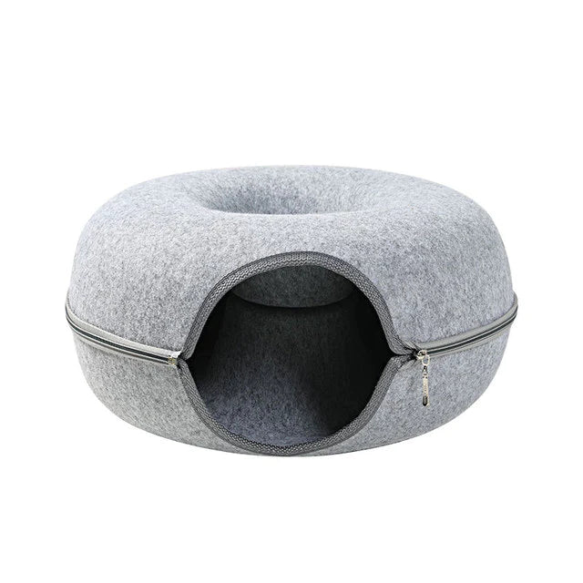 Moderne katte smultring tunnel lounge som passer inn i hjemmet. Robust katteutstyr for lek og hvile.
