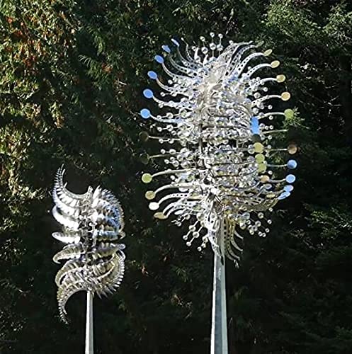 Dekorativ metall hagevindmølle. En unik spinner og værbestandig utendørs kunst for hagen.