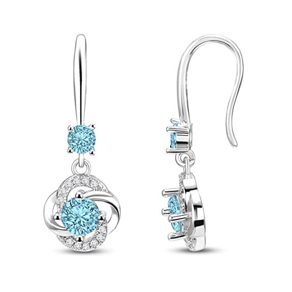 Strålende krystall drypp øredobber for damer. Elegante cubic zirconia smykker, perfekt for fest og hverdagsbruk.