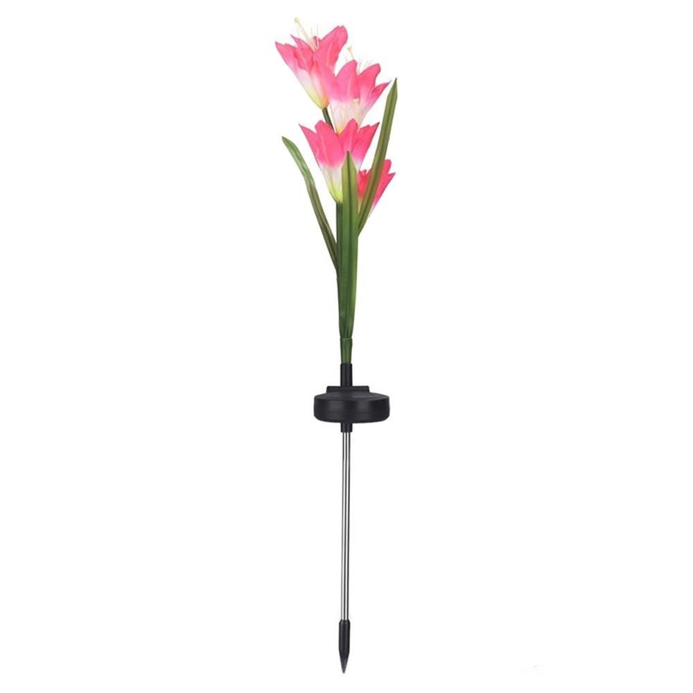 Solcelledrevet lilje blomsterlampe, miljøvennlig hagebelysning og hagedekor.