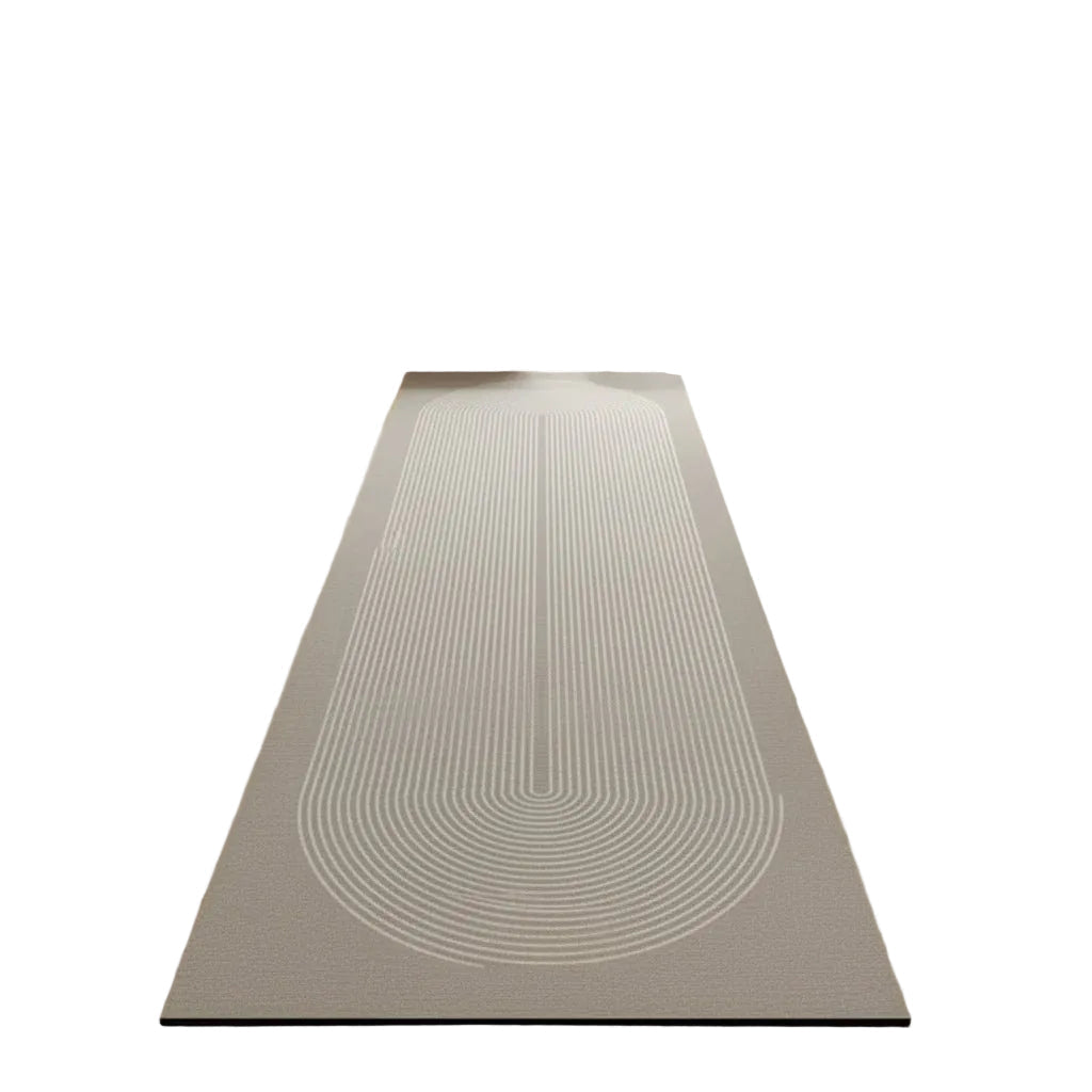 Svart anti-tretthets kjøkkenmatte, ergonomisk design for komfort og støtte under matlaging.