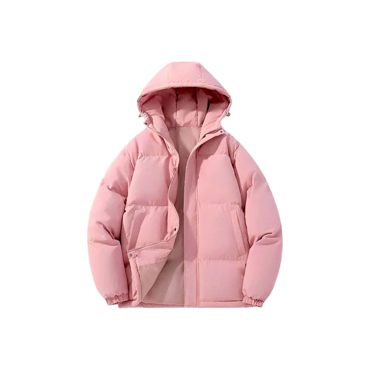 Svart kvinners puffer parka-jakke, varm og stilfull vinterjakke for dame. Perfekt yttertøy for komfort.