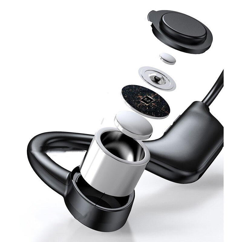 Unisex vanntette beinledningshodetelefoner med trådløs Bluetooth, perfekt for sport og aktiv trening.