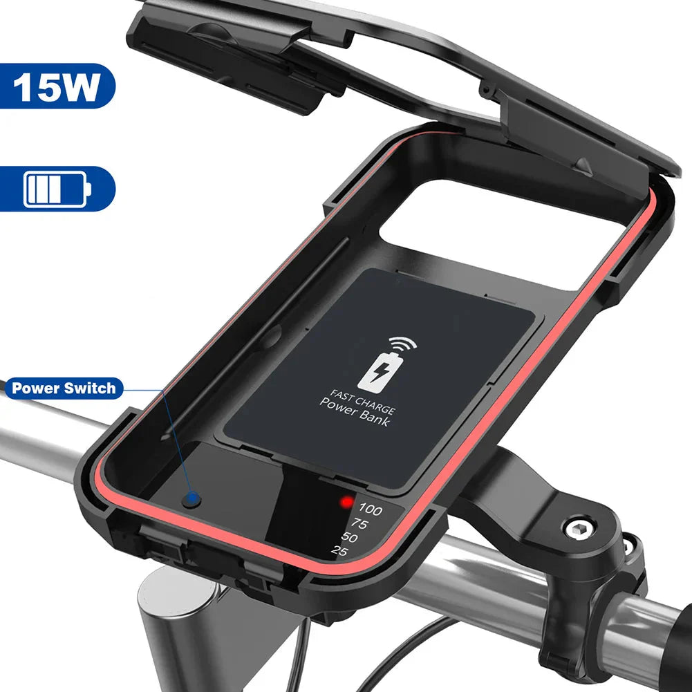 Ergonomisk sykkelholder med USB-lading. Optimalt sykkeltilbehør for sikker og ladet navigasjon under pendling.