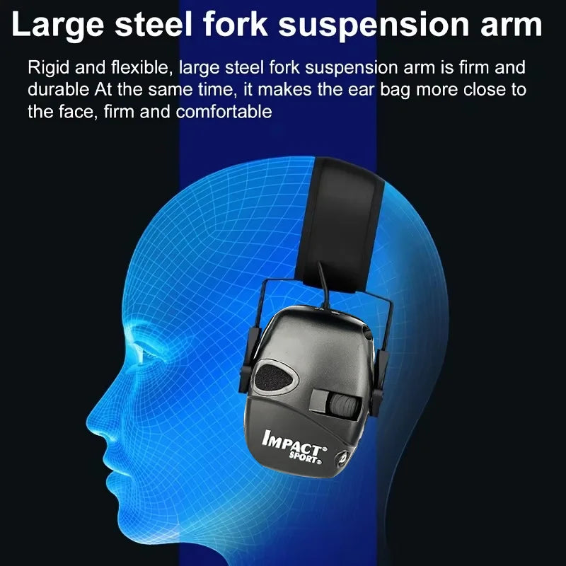 Ergonomisk unisex hørselsvern, taktisk design med komfortable ørekopper for langvarig beskyttelse.