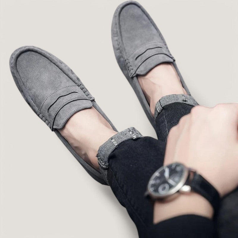 Komfortable og elegante herre loafers, ideelle for langvarig bruk med antiskli såle.