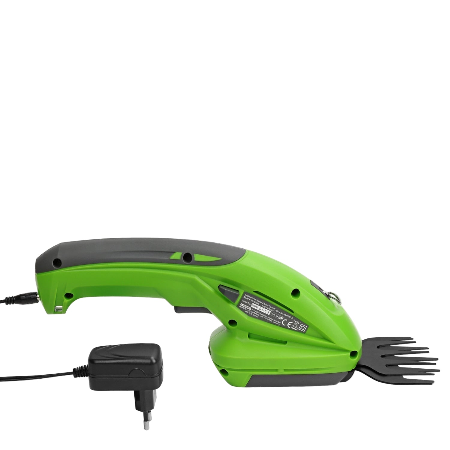 Trådløs elektrisk hekksaks for effektiv hagebeskjæring, med lettvekt og batteridrevet design.