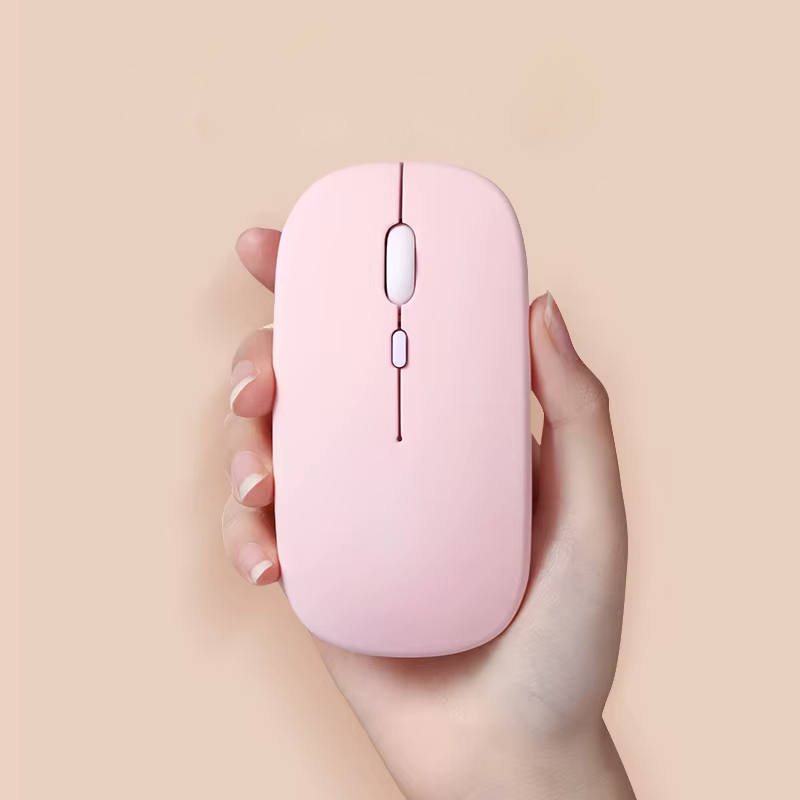 Bluetooth mus, lydløs og trådløs, perfekt for hjemmekontor. Stille klikk, flerfunksjonell og komfortabel.