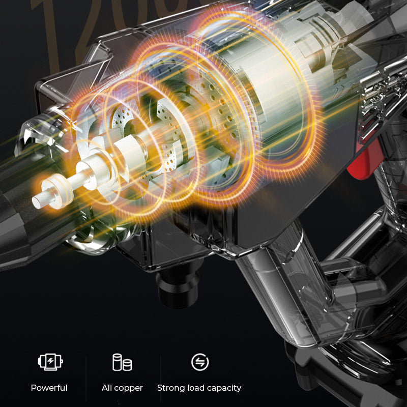 Bærbar batteridrevet høytrykksvasker, enkel å transportere for utendørs rengjøring.