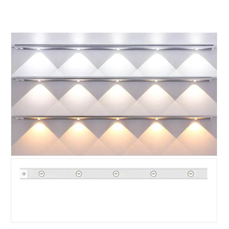 Atmosfærelys trådløs LED lampe. Bevegelsessensor og justerbart lys for hjemmeinnredning.