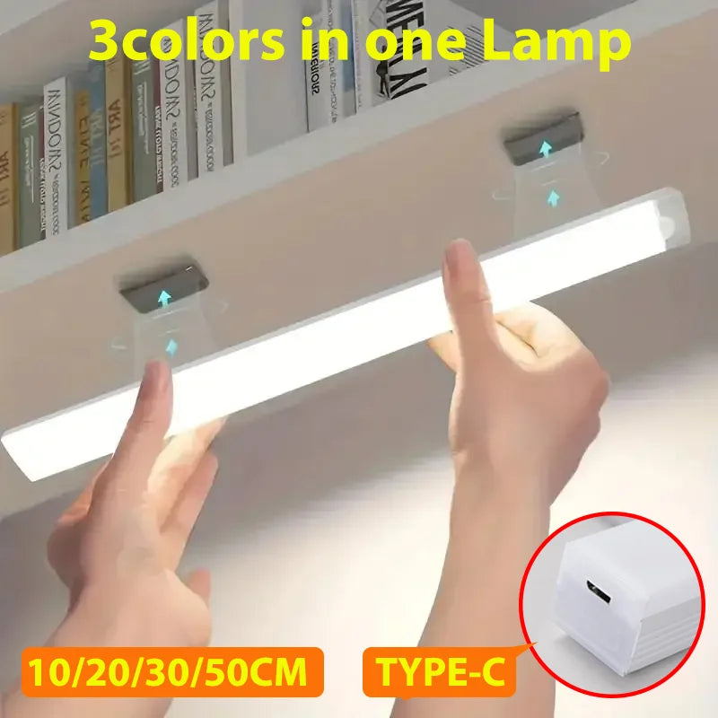 LED sensorlys for smart-hjem. Trådløs, oppladbar lampe med bevegelsessensor for kjøkken og trappebelysning.