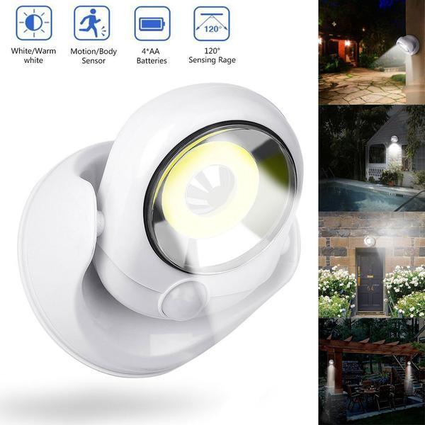 Allsidig trådløs LED-lampe med bevegelsessensor, perfekt for enkel montering og praktisk lys.