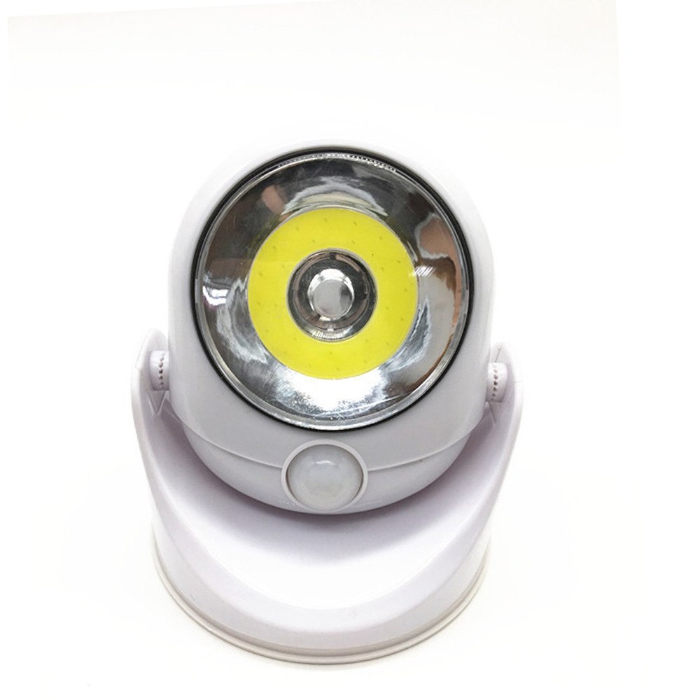 Moderne trådløs LED-lampe med bevegelsessensor, designet for fleksibel og energieffektiv belysning.