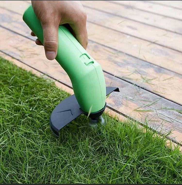 Oppladbar trådløs gresstrimmer for enkel plenpleie. Lett og kompakt design for presist hagearbeid.