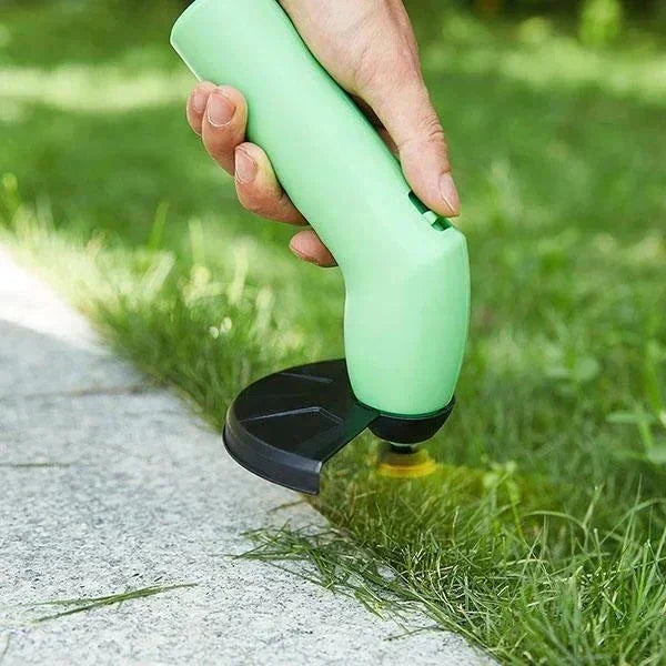Presis minigressklipper og trimmer. Trådløs for effektiv plenpleie og detaljert klipping av hagen.