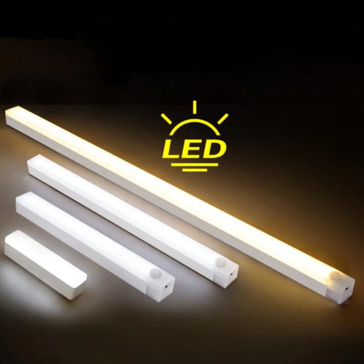 Trådløst, oppladbart sensorlys med LED. Enkel montering uten ledninger for skap og hyller.