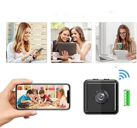 Appstyrt trådløst 1080p HD mini kamera med bevegelsesdeteksjon for smart hjemmeovervåking.