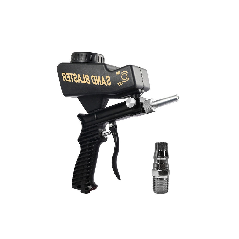 Kompakter Sandstrahler mit Druckluftanschluss zur Rostentfernung und Metallbearbeitung