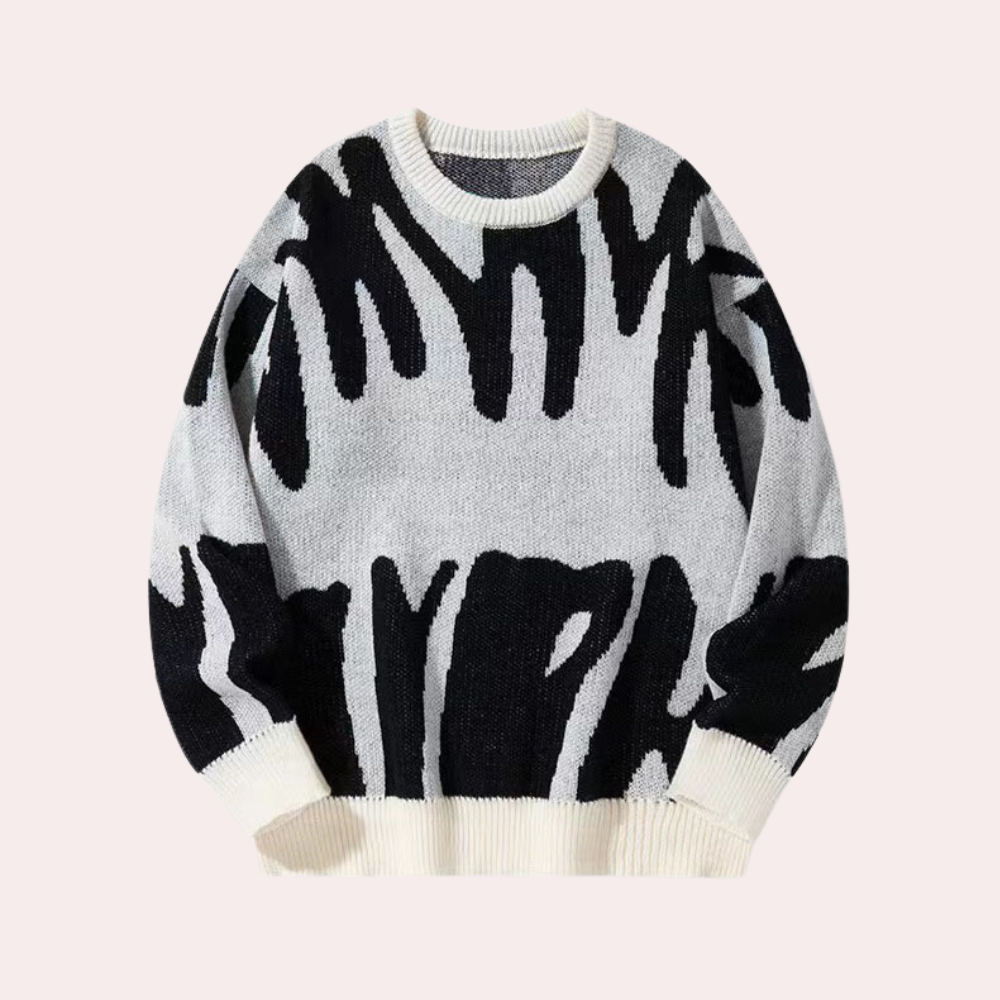Moderne strikkegenser til herre med komfortabel passform, ideell for en trendy og avslappet look.