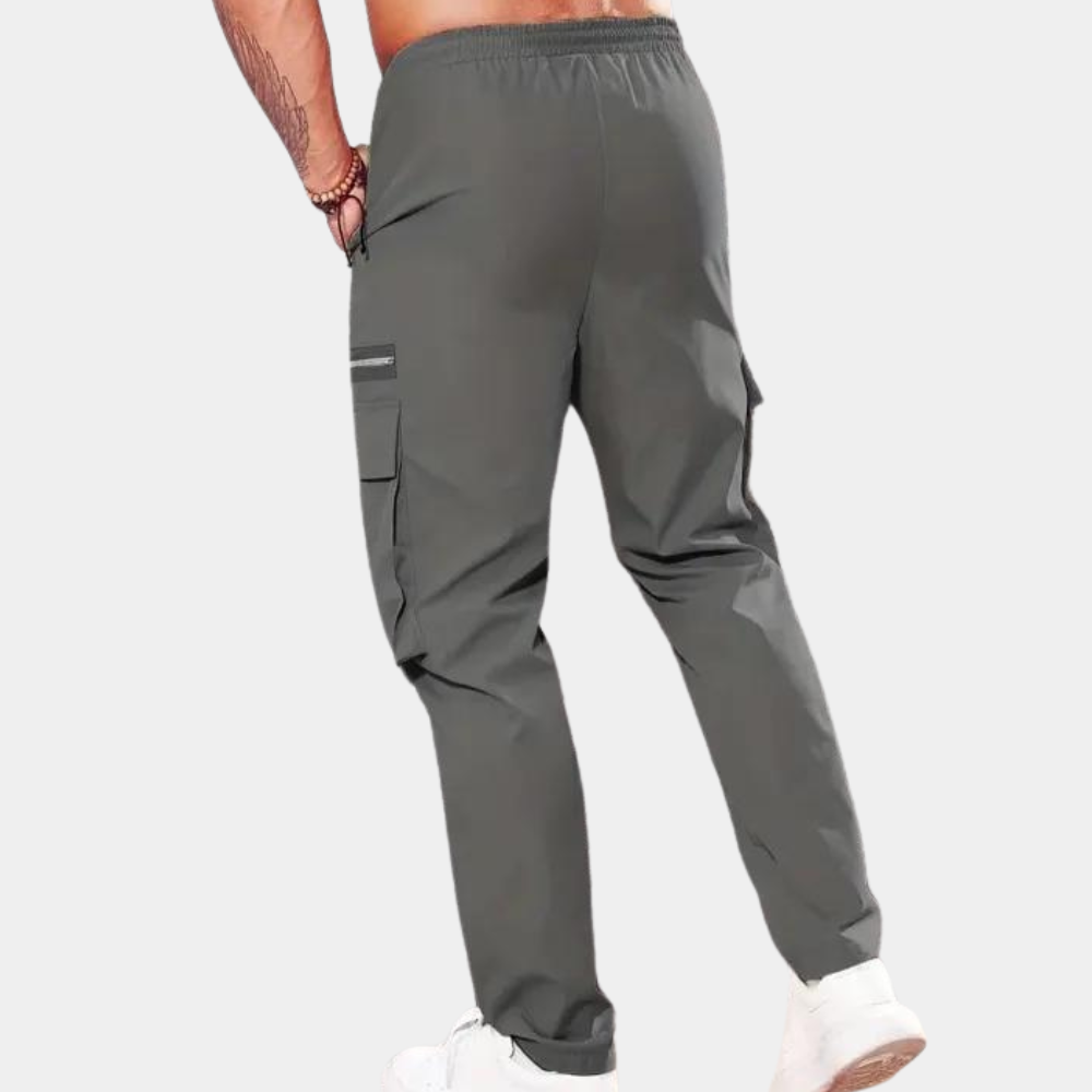 Blå trendy herrebukser for menn, komfortable og stilige. Perfekt for en allsidig fritidslook.