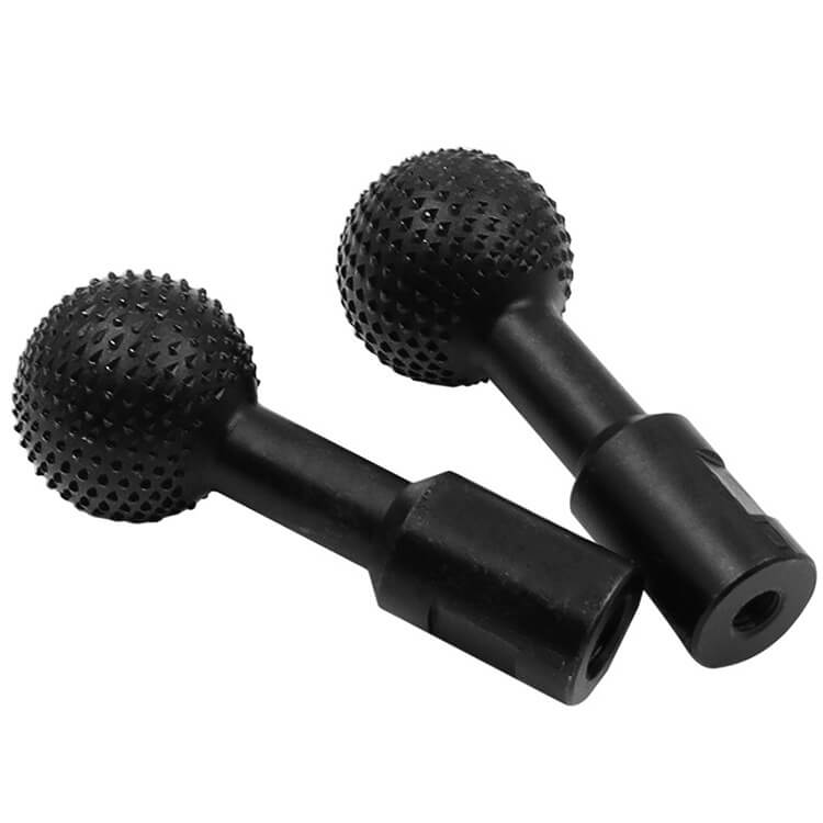 Treskjæringskulehode for vinkelsliper. Ideelt tilbehør for rask forming og utskjæring av tre. 40mm karbid rasp.