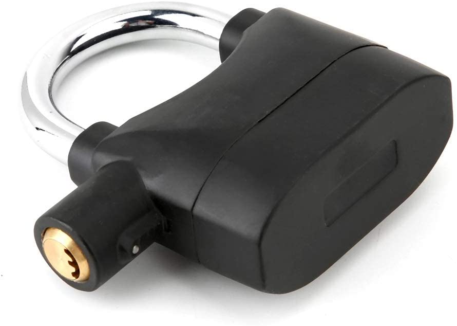 Solid alarmhengelås med bevegelsessensor og kraftig sirene for motorsykkel-sikkerhet.