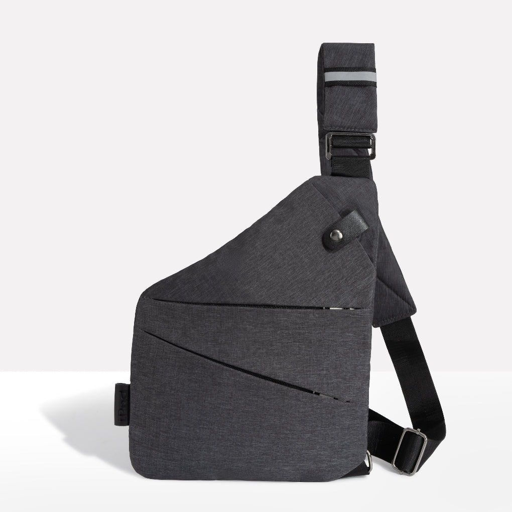 Tyverisikker unisex crossbody-veske, perfekt for reise og dagligbruk, med flere rom for organisering.