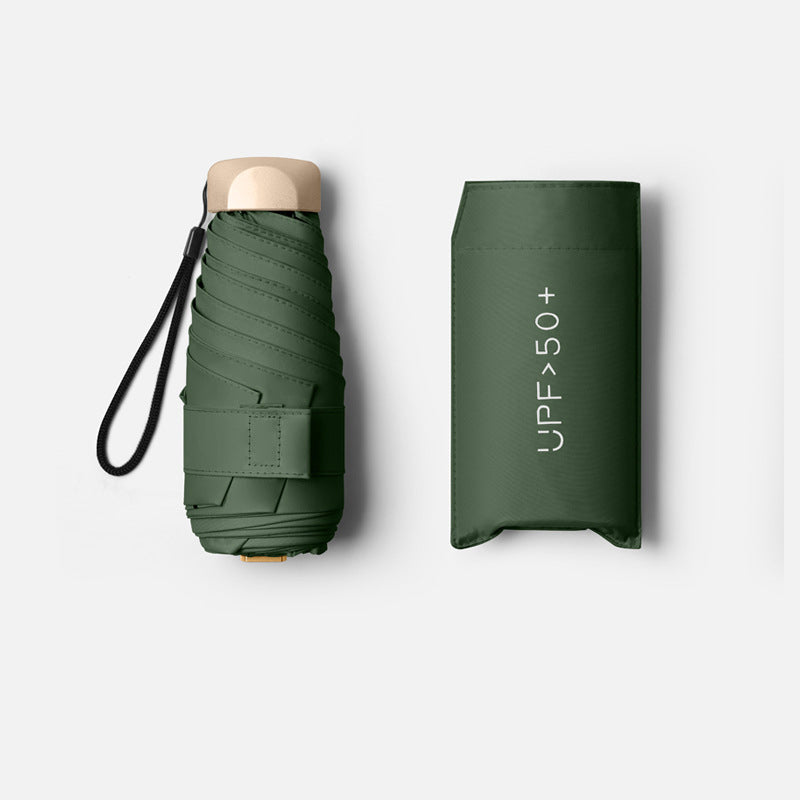 Robust, ultrakompakt reise paraply. Gir utmerket regnbeskyttelse.