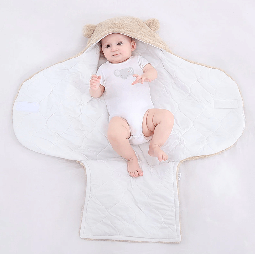 Essensielt baby utstyr: Varm sovepose for vinteren.