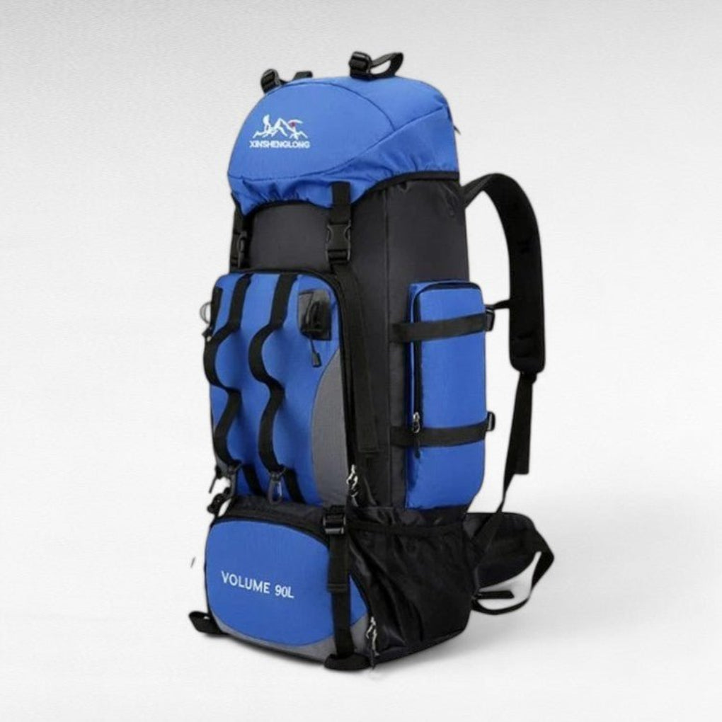 Moderne vanntett fjellsekk med 90L volum. Ideell for krevende friluftsliv og ekspedisjoner.