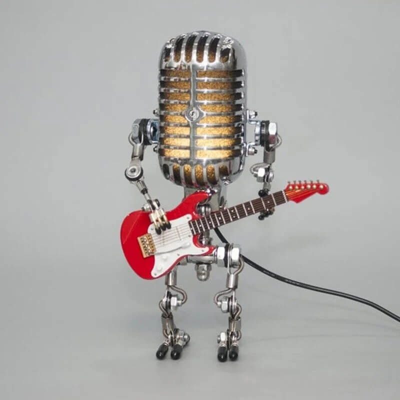 Original robot skrivebordslampe med justerbar LED, perfekt gave til designelskere som trenger god belysning.