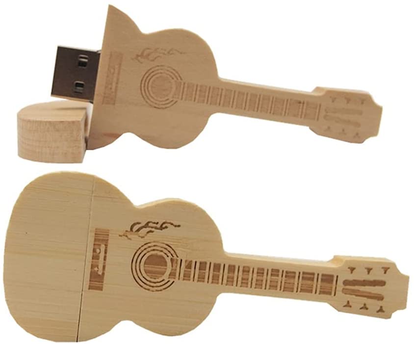 Tregitar USB-minnepinne; en funksjonell minneenhet for datalagring, med et vakkert, naturlig utseende.
