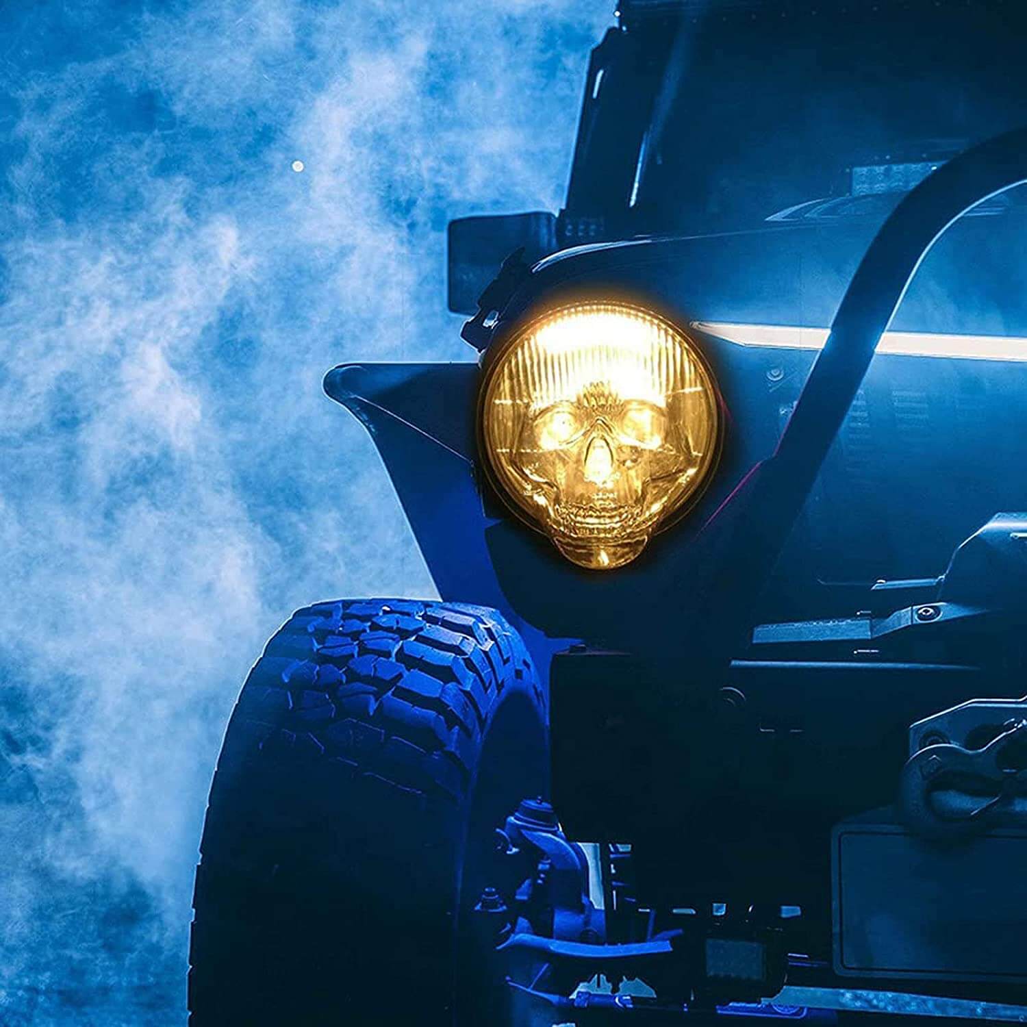 Hotrod-inspirert hodeskalle frontlysdeksel. Gi din bil, motorsykkel en rå, personlig og unik stil.