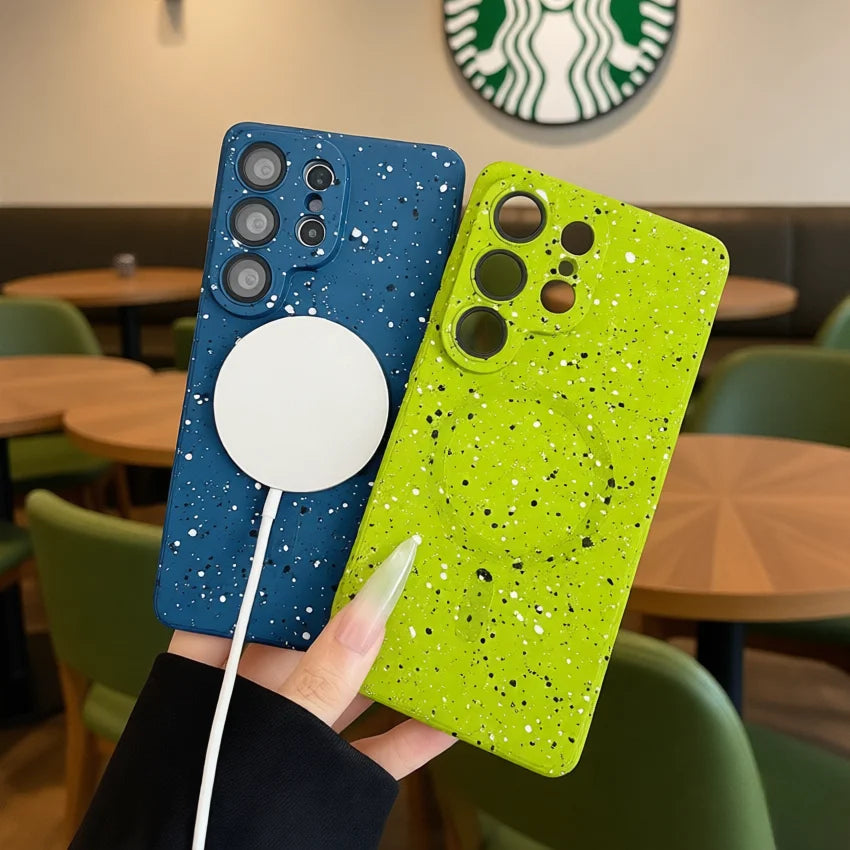 Fargerikt grafitti mobildeksel til Samsung Galaxy, beskytter med tøff urban stil.