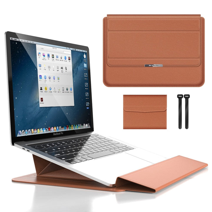 Unisex 3-i-1 laptopveske i svart, vanntett og støtsikker, perfekt for jobb og reise.