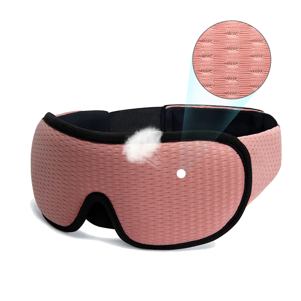 Komfortabel 3D sovemaske, perfekt for reise og hvile. Blokkerer lys og gir uforstyrret søvn. Unisex design.