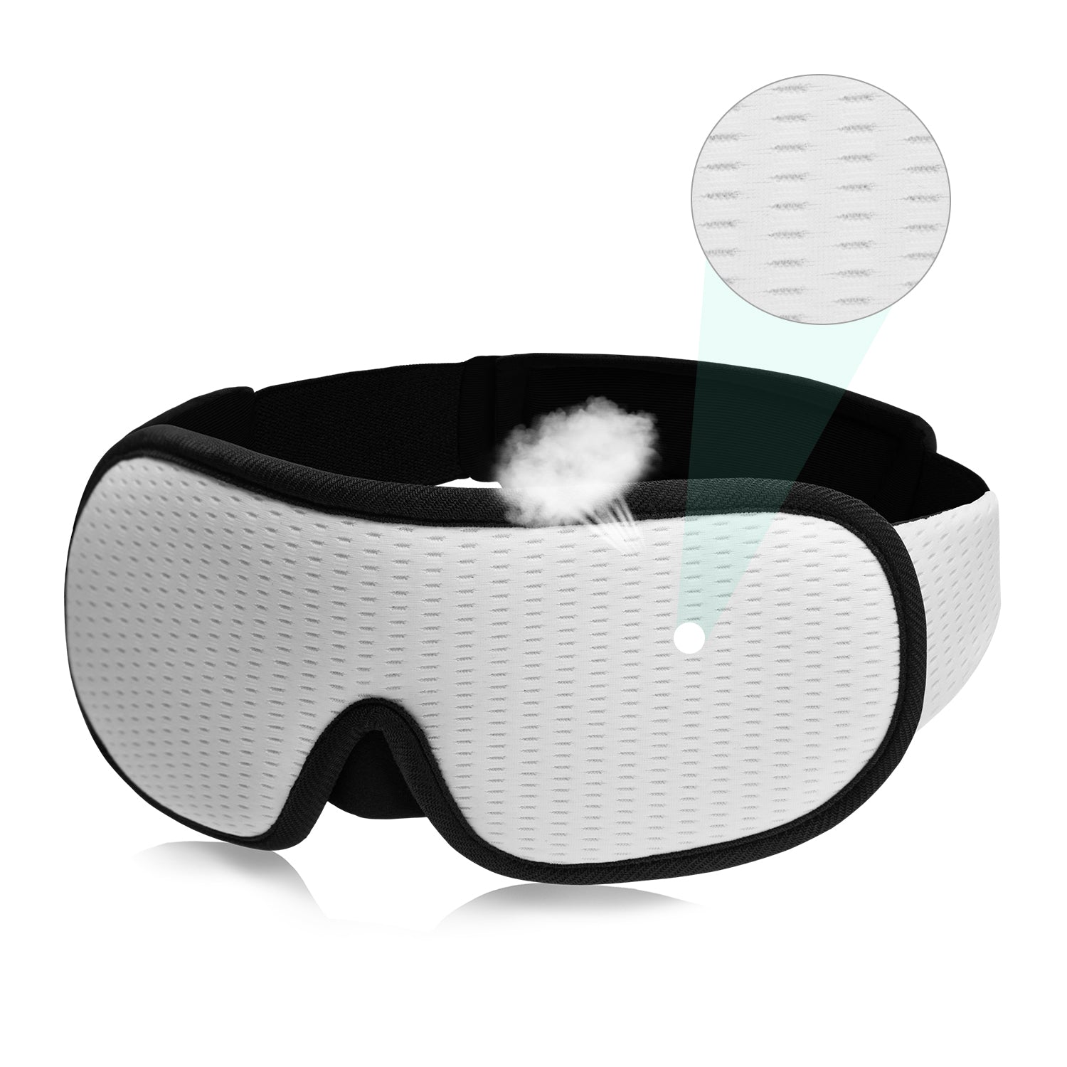 Svart unisex 3D sovemaske for maksimal komfort og hvile. Ergonomisk design sikrer øyekomfort og mørklegging.